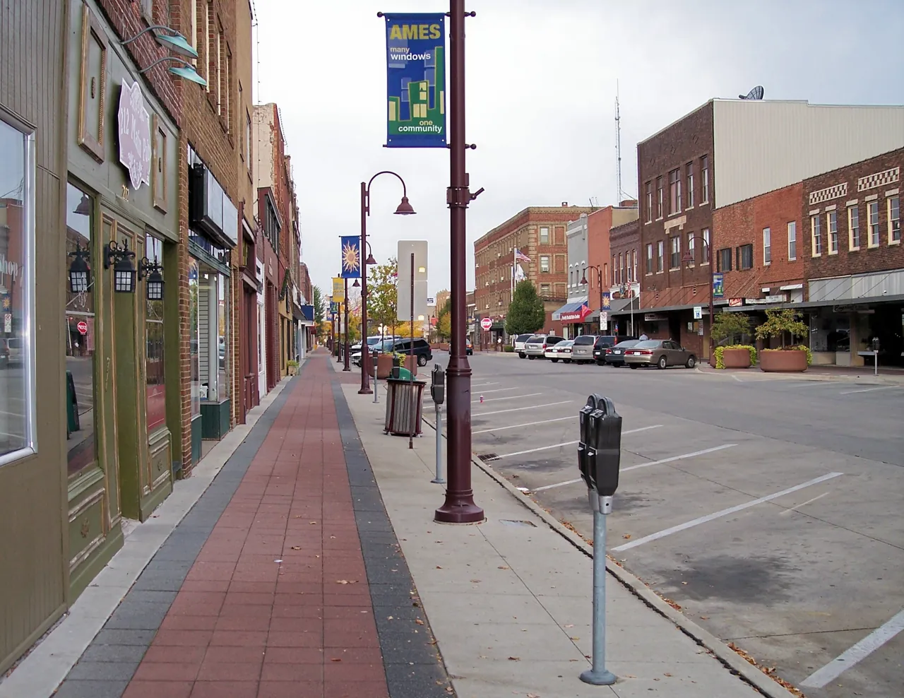 Main Street in downtown Ames, photographed in 2006