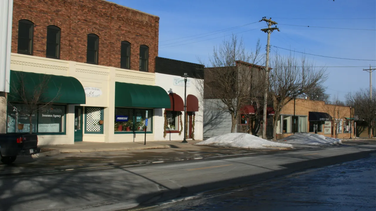 Uptown Ankeny street scene, photographed in 2009