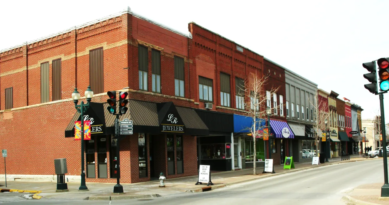 Historic Main Street in downtown Cedar Falls