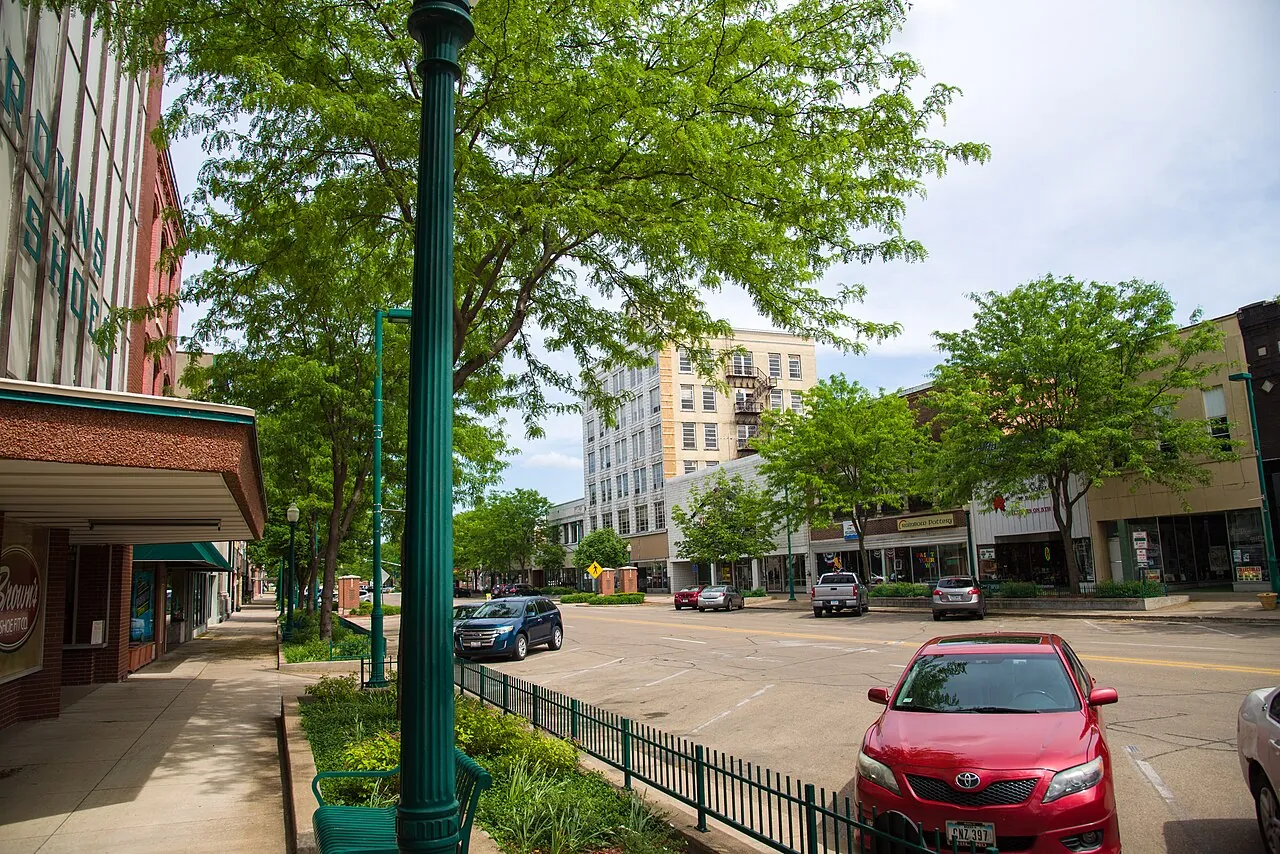 Downtown Clinton, Iowa, photographed in 2016