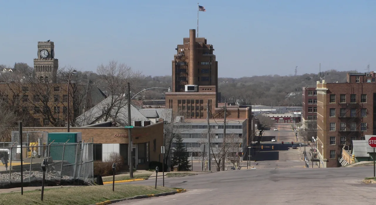 Seventh Street in downtown Sioux City, photographed in 2012